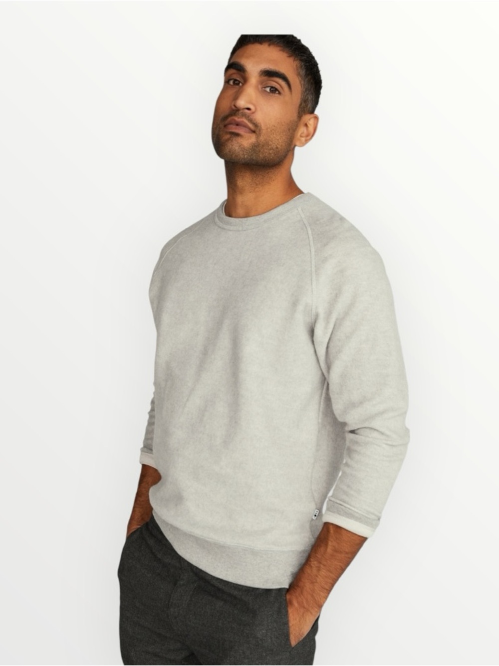NN07 No Nationality Gray Mens Elliott Crewneck Sweatshirt Size S